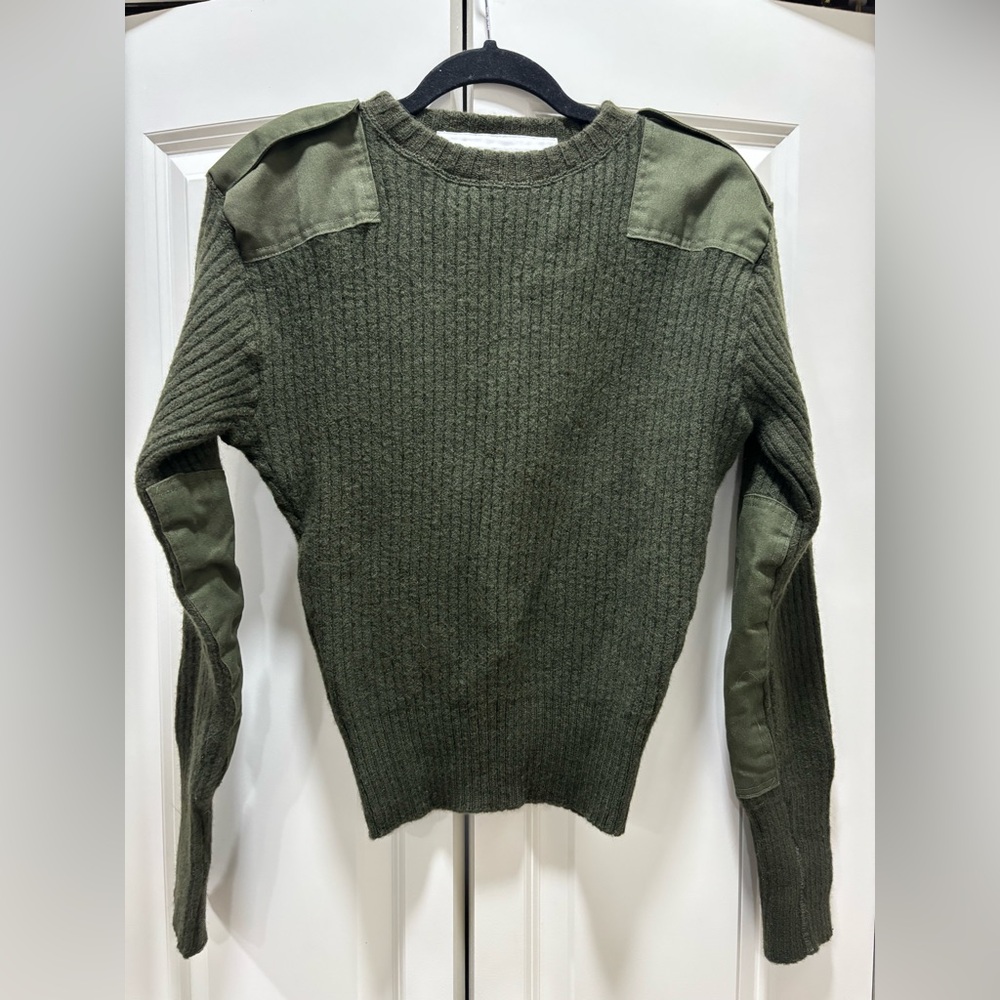 Valor Collection Military Olive Green Long Sleeve Warfighter Wool Sweater 42